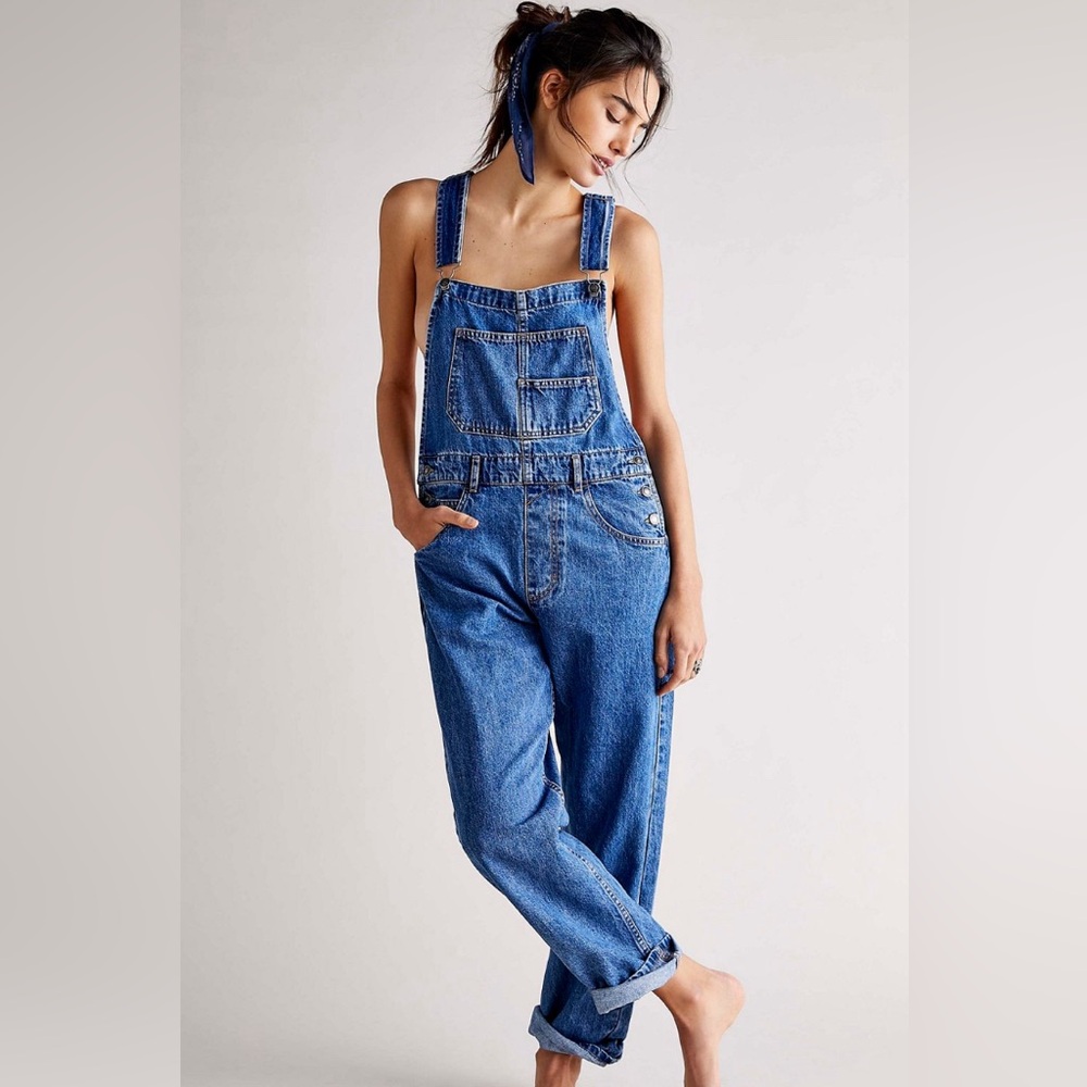 Free People XS Denim Overalls